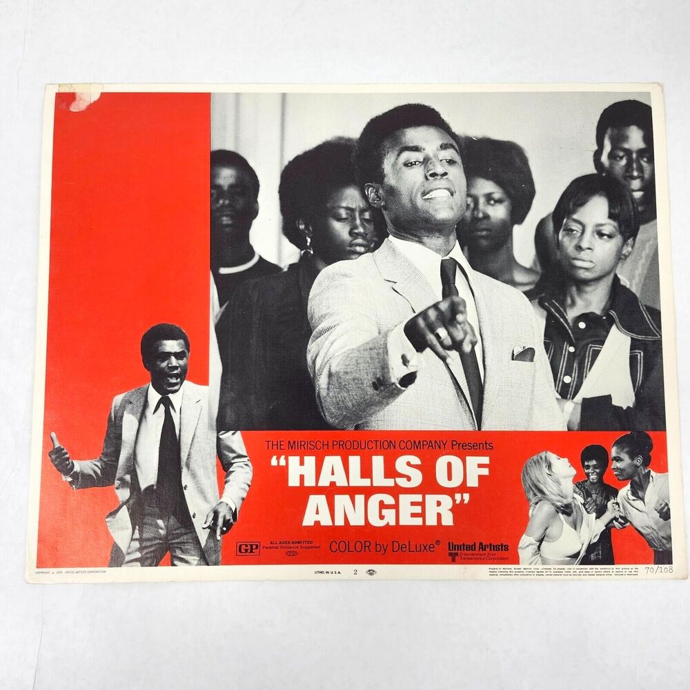 Halls of Anger 1970 Lobby Card Movie Poster Calvin Lockhart Jeff Bridges Drama